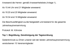 JHV Protokoll 2025